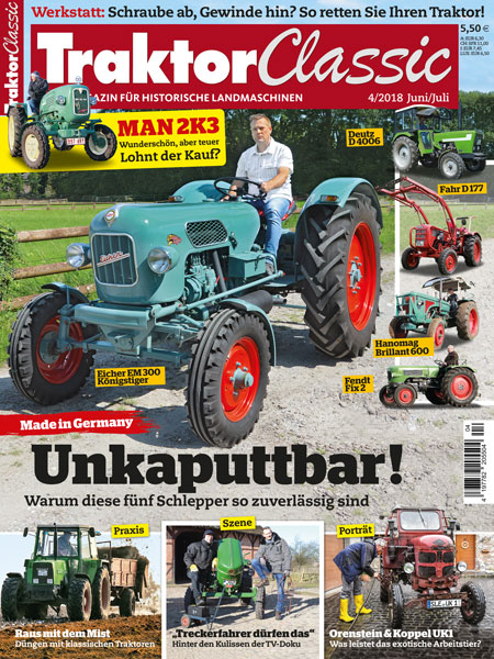 Inhaltsverzeichnis Ausgabe 04/18 | TRAKTOR CLASSIC Magazin